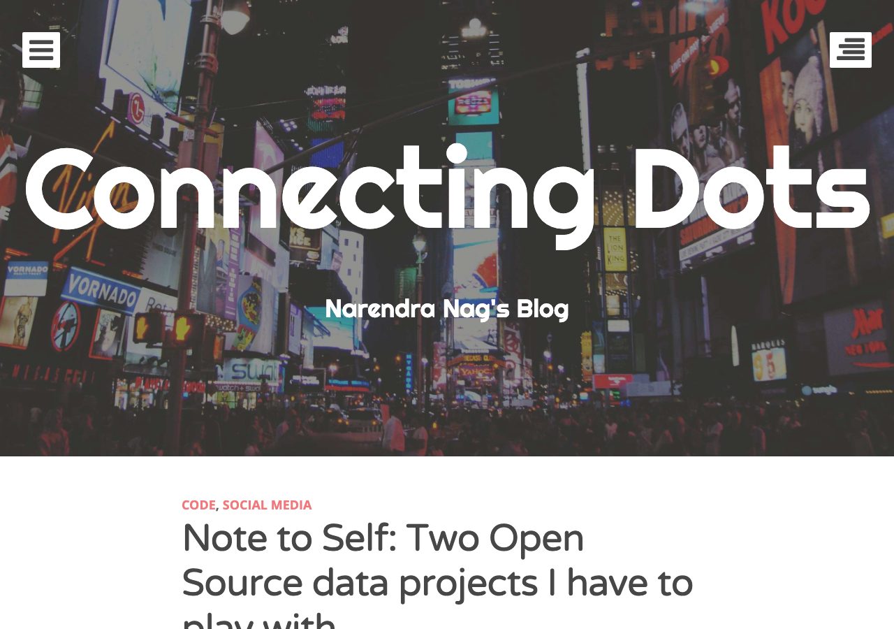 Connecting Dots in 2014: the blog title set over a photograph of neon street signs